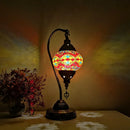 Axyaa Turkish Mosaic Table Lamp: Handcrafted Vintage Art Deco Glass Bedside Light