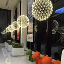 Axyaa Spark Ball LED Chandelier Fixture - Modern Stainless Steel Pendant Lamp