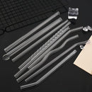 Axyaa High Borosilicate Glass Straw for Bubble Tea Smoothies Cocktails