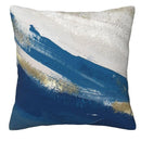 Blue & Gold Marbled Pillow Covers - Axyaa Abstract Pattern Cushion Cover for Sofa, Bedroom & Car