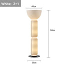 Axyaa Wooden LED Bamboo Glass Floor Lamp - Nordic Luxury Decorative Lighting