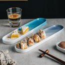 Axyaa Ceramic Dinner Tray for Sushi Restaurant and Pastries