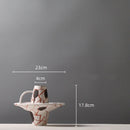 Axyaa Geometric Graffiti Pattern Ceramic Vase with Handle for Home Decor