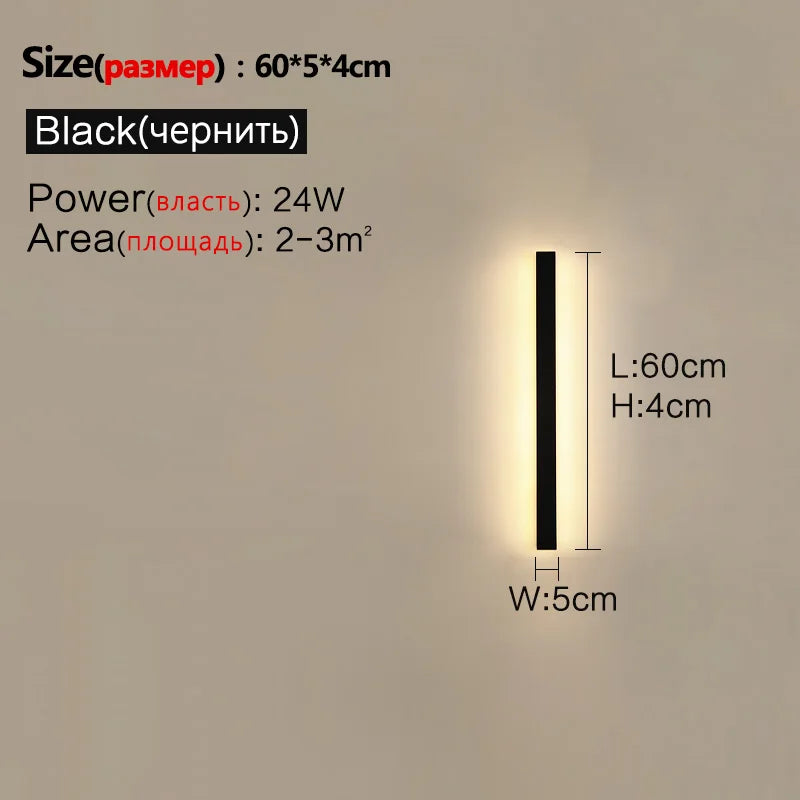 Axyaa Waterproof Outdoor Wall Light Garden LED Modern Nordic Living Room TV Background IP65 Wall Washer