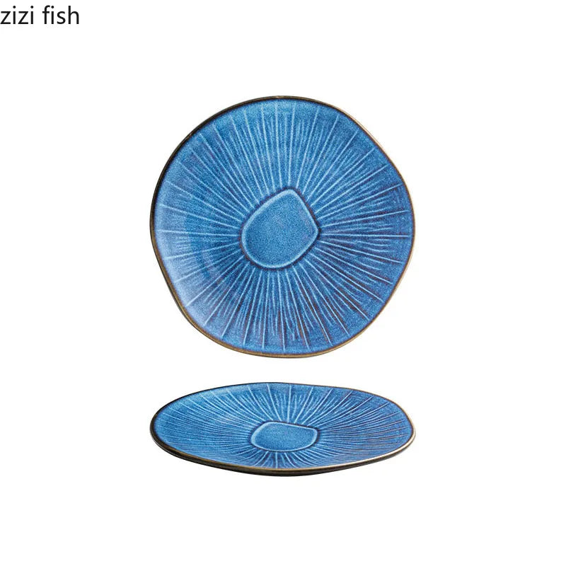 Axya Ceramic Shallow Plate Set for Steak, Dessert, Pasta - Creative Tableware