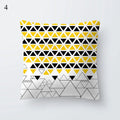Axyaa Yellow Geometric Print Cushion Pillowcase - 45x45cm