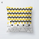 Axyaa Yellow Geometric Print Cushion Pillowcase - 45x45cm