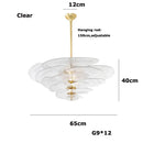 Colorized Glass Leaves Chandelier by Axyaa: Stoned Art Glass, Dimming Function
