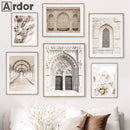 Axyaa Islamic Mosque Calligraphy Wall Art Canvas Painting for Living Room