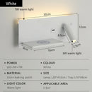 Axyaa Modern LED Wall Lamp with Wireless Charging and USB Interface