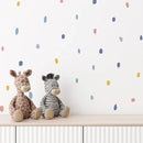 Axyaa Geometric Dot Brush Spot Wall Decals for Kids Playroom Nursery Decor