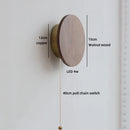Axyaa Brass Japan Style Wooden Bedside Wall Light Fixture Simple LED Balcony Bedroom Lamp
