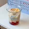 Axyaa Glass Korean Style Latte Coffee Tea Cup Cocktail Glassware - 320ML