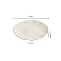 Axyaa Beige Ceramic Irregular Plate Set - Creative Molecular Cuisine Tableware