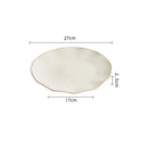 Axyaa Beige Ceramic Irregular Plate Set - Creative Molecular Cuisine Tableware