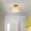 Axyaa Acrylic Wood LED Ceiling Light, Modern Art Decoration for Living Room Kitchen Corridor