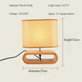 Axyaa Wooden Desk Lamp: Modern Minimalist Bedroom LED Lighting, Nordic Style Solid Wood