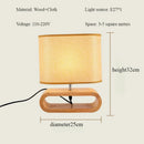 Axyaa Wooden Desk Lamp: Modern Minimalist Bedroom LED Lighting, Nordic Style Solid Wood