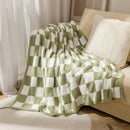 Axyaa Nordic Velvet Checkerboard Throw Blanket 150x200cm