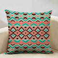 Axyaa Geometric Aztec Boho 45x45cm Linen Pillowcase for Home Sofa Decor