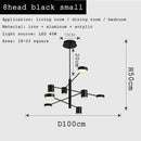 Axyaa Molecular LED Ceiling Chandelier – Adjustable Pole Pendant Light