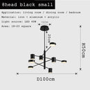 Axyaa Molecular LED Ceiling Chandelier with Adjustable Long Pole for Living Room & Bedroom
