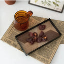 Axyaa White Square Jewelry Tray with Handle - Stylish Storage and Decor Tray