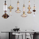 Axyaa Amber Glass Hotel Lamp: Retro Postmodern LED Bedside Lighting