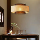 Axyaa Handmade Rattan Chandelier LED Pendant Lamp for Home Decor