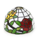 Yellow Stained Glass Lampshade 8" Feather Design - Axyaa Brand