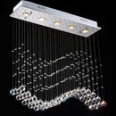 Axyaa Crystal Pendant Lights: Modern Luxury Rectangle Hanging Lamps