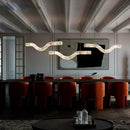 Axyaa Marble Collection LED Hanging Chandelier - Trendy Large Suspended Luminaire