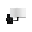 Axyaa Rocker Arm Folding Wall Lamp, Fabric Switch Light for Bedroom, Office, Study