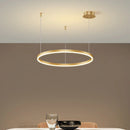 Axyaa Modern Circular Ring LED Ceiling Chandelier for Home Indoor Lighting
