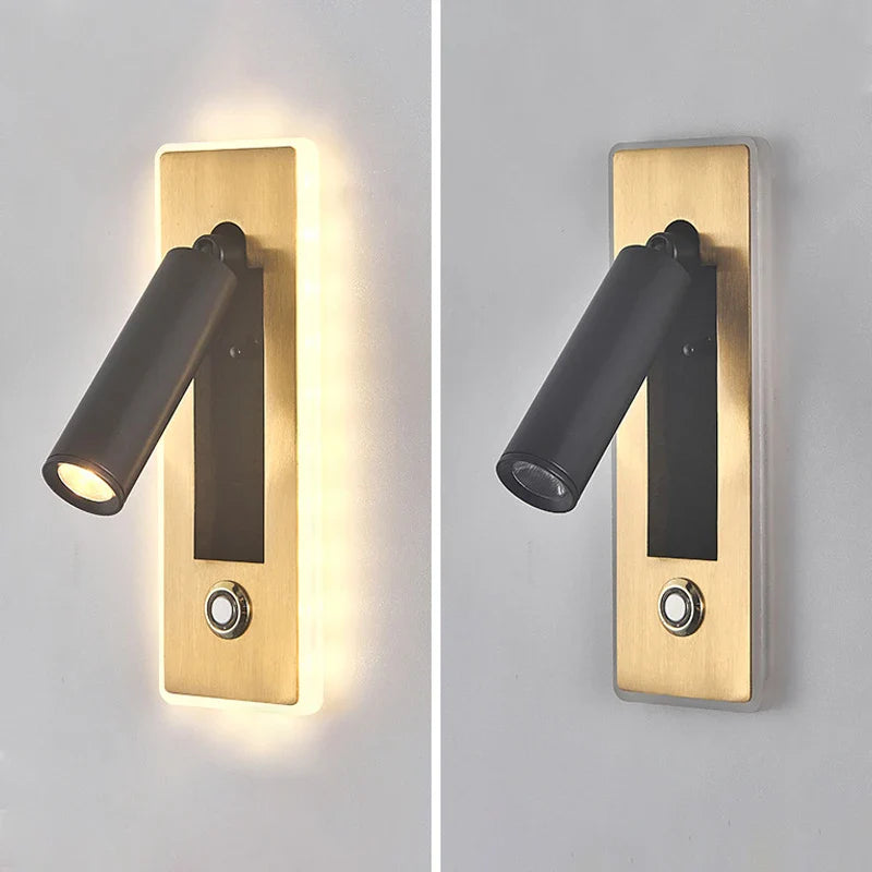 Axyaa Dimmable LED Sconce Lamps with Touch Switch, Rotation Reading Lights