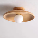 Axyaa Japanese Style Wood LED Ceiling Light for Living Room and Bedroom