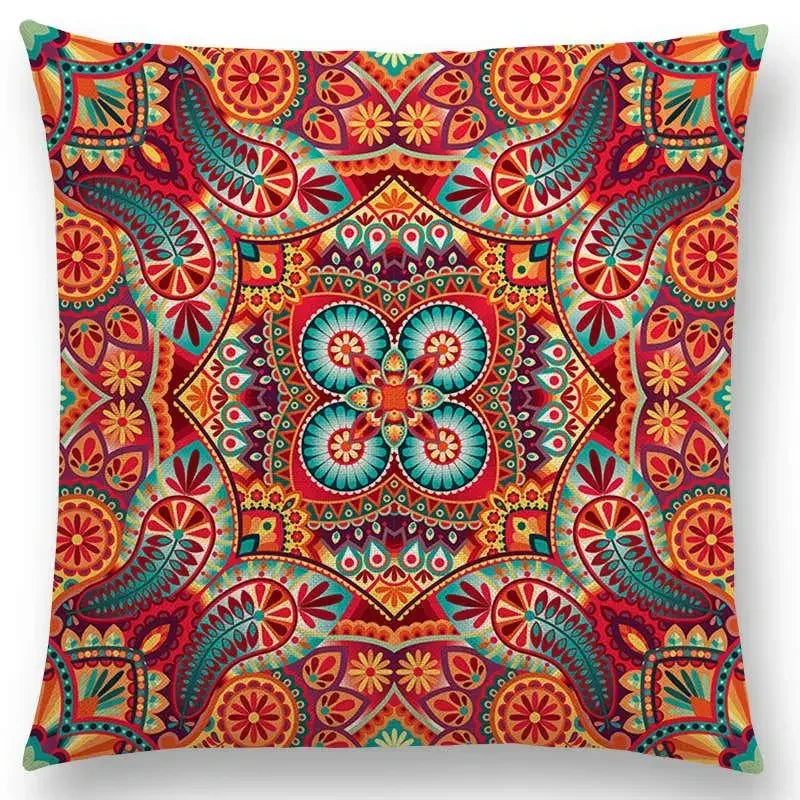 Axyaa Boho Paisley Floral Navajo Geometric Fantasy Pillowcase Suite.