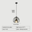 Axyaa Nordic Smoke Gray Glass Pendant Light Chandelier