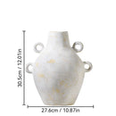 Axyaa Vintage Rough Art Flower Vases, Ceramic Home Ornaments, Earthenware Jars