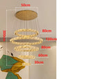 Axyaa Crystal Chandelier Stair Pendant Living Room Lighting Modern Interior Light