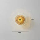 Axyaa Nordic Glass Round Wall Lamp for Living Room & Bedside Décor