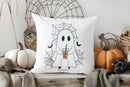 Cute Ghost & Spider Webs Pillow Cover by Axyaa - Perfect for Sofa, Bedroom, Car