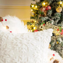 Axyaa Snowflake Beige Throw Pillow Covers 18x18 - Winter Christmas Decor for Sofa