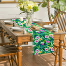 Watercolor Flowers Rabbit Table Runner | Axyaa Kitchen Dining Wedding Decor