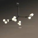 Axyaa Modern Glass Balls LED Chandelier for Living Room Dining Bedroom