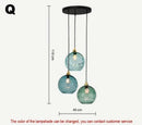 Axyaa Water Pattern Glass Ball Pendant Light - High-End Chandelier