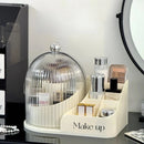 Axyaa Rotating Makeup Organizer for Desktop with Transparent Dustproof Design