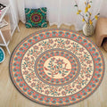 Ethnic Mandala Round Carpet for Living Room Decor by Axyaa