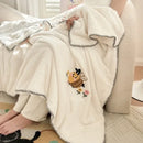 Axyaa Winter Warm Embroidered Lamb Wool Blanket