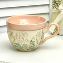 Axyaa Ceramic Mug with Lid - Large Capacity, Multi-functional Breakfast Cup and Yogurt Bowl